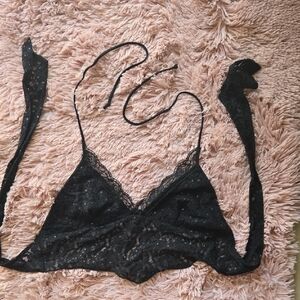 Vintage Y2K Lace Halter Top  Sparkles Lace Bralette LAS VEGAS